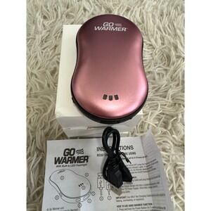 GO WARMER Hand Warmer Power Bank Pink Built-in LED Flashlight Rechargeable